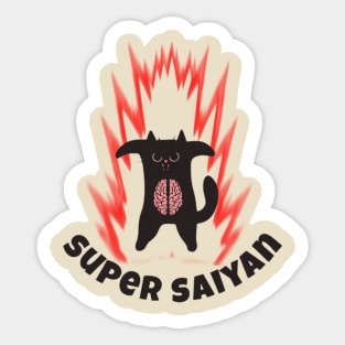 Cat super saiyan Sticker